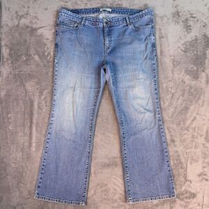 Levi's 590 Bootcut Jeans Womens 18W Short Blue Medium Wash Stretch Denim Western